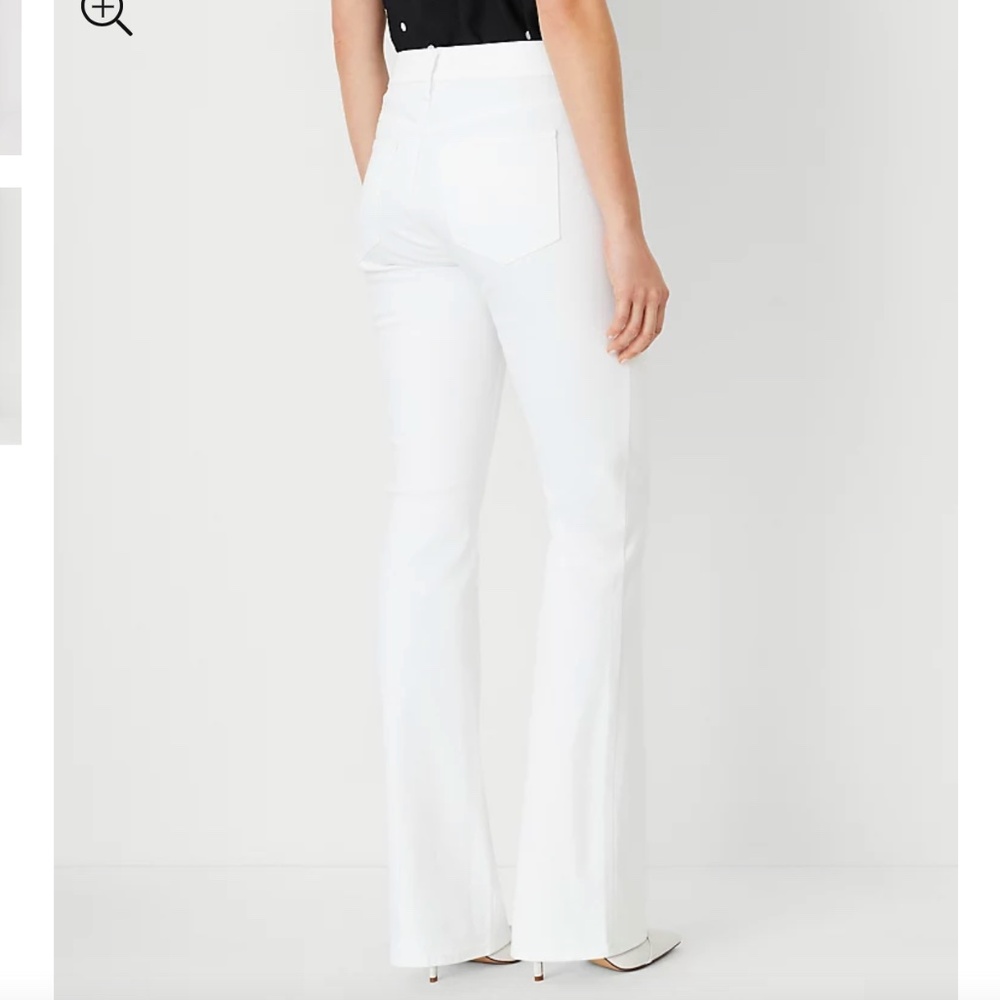 Ann Taylor The Slim Boot mid rise White jean